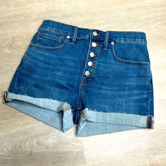 Madewell Pants - Madewell High Rise Button Front Jeans Shorts